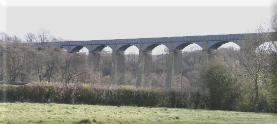 The Pontcysyllte Aqueduct on the Llangollen canal in Wales